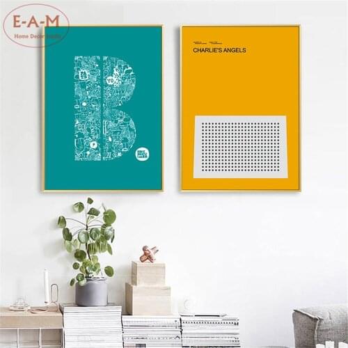 Blue Yellow Motivation Cotton Canvas Art Print Painting Poster Wall Pictures Home Decoration Wall Decor No Frame -C