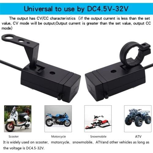Universal Dual USB DC12-24V Car Motorcycle Accessories Motocross Bicycle Mobile Phone QC3.0 Fast Charger For ls2 mt 07 yamaha r6
