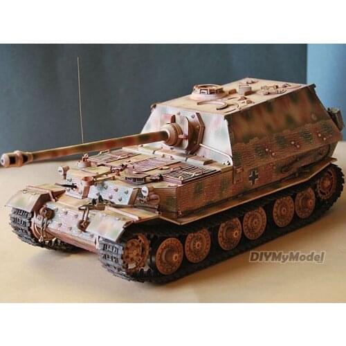 World War II German Ferdinand elephant tank destroyer DIY Handcraft Paper Model KIT Handmade Toy Puzzles Gift Movie props