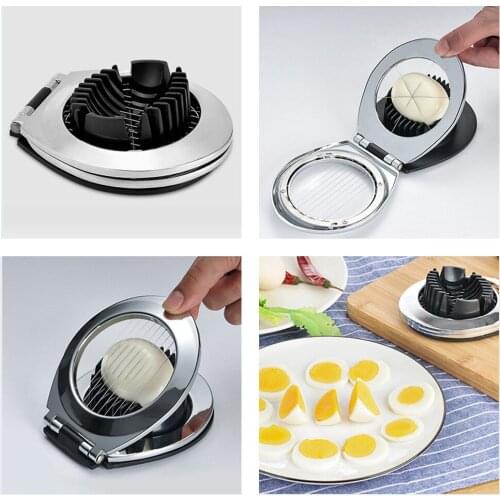 Egg Slicer Section Handheld Mushroom Cutter Egg Divider Device Kitchen Accessories Cooking Tools
