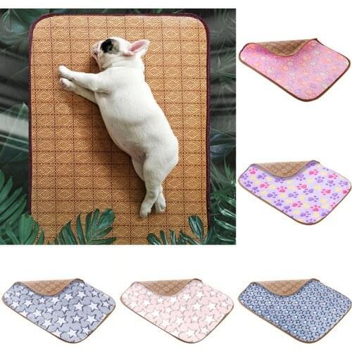 1Pc Dog Cat Mat Cooling Summer Pad Cat Blanket Sofa Breathable Pet Dog Bed Washable Small Medium Large Dogs Mat