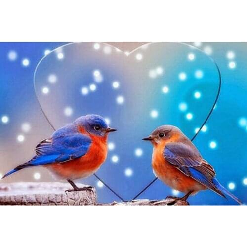 100% full 5D DIY Diamond Painting Cross Stitch love bird Diamond Embroidery Icon Rhinestone Mosaic Decor