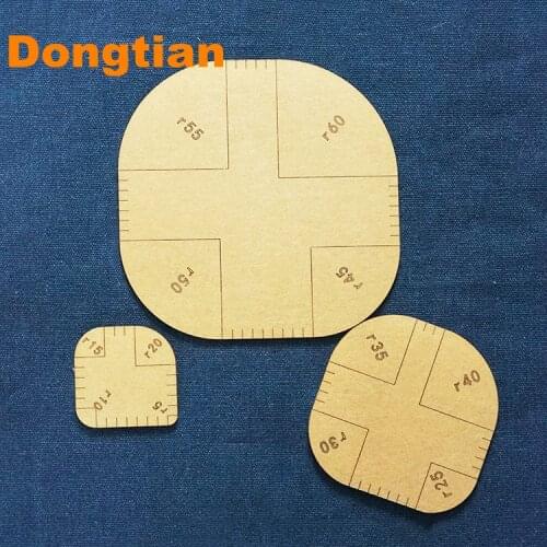 3pcs/set Useful Patchwork Arc Drawing Template Corner Drawing Template Drawing Ruler DIY Craft Accessories