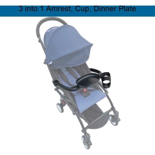 3 Into 1 Baby Stroller Accessories Armrest Dinner Table and Cup Holder For Babyzen YOYO2 YOYO 2 Bumper Bar Child Snack Tray