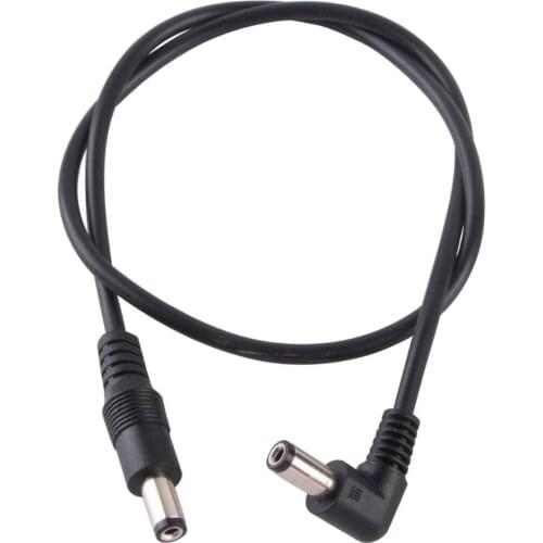 5.5/2.1mm DC Barrel Jack Plug 90 Degree Angled to Straight Direction Power Adapter Converter Cable