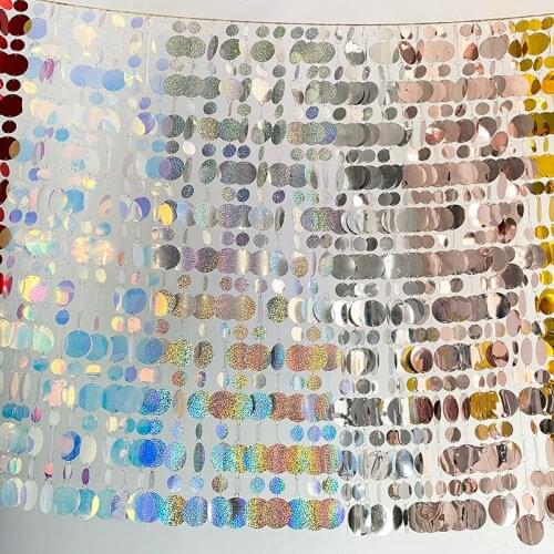 5pc DIY wedding stage layout PVC plastic sequin curtains Christmas Festive party decoration Supplies