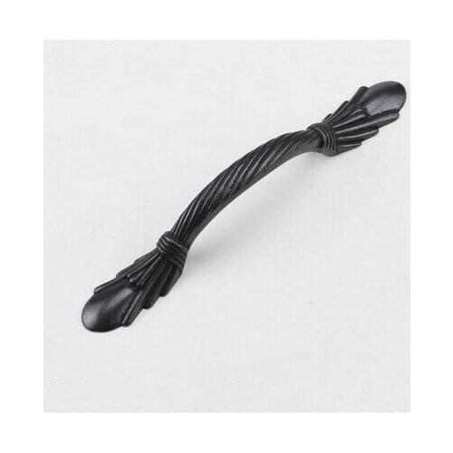 76mm black vintage furniture handle black kitchen cabinet drawer handle pull antique black dresser cupboard door knob handle 3"