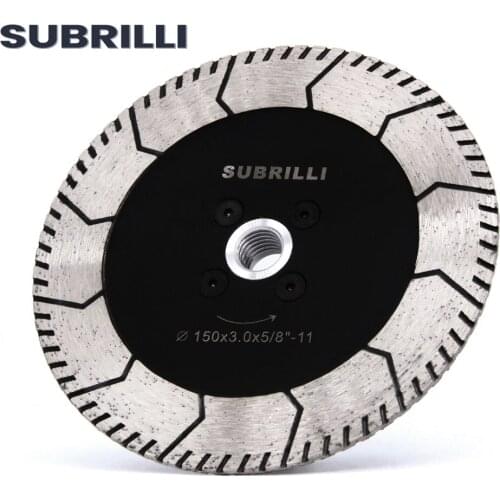6" Diamond Cutting Disc With Flange M14 5/8-11 Diamond Saw Blade Grinding Wheel For Angle Grinder 150mm Multipurpose Cut Blade
