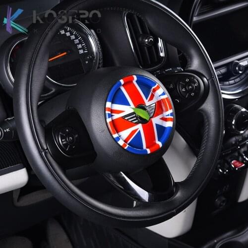 Car Steering Wheel Center Sticker Decal Decoration cover For BMW MINI ONE Cooper JCW F54 F55 F56 F60 Countryman Car Accessories