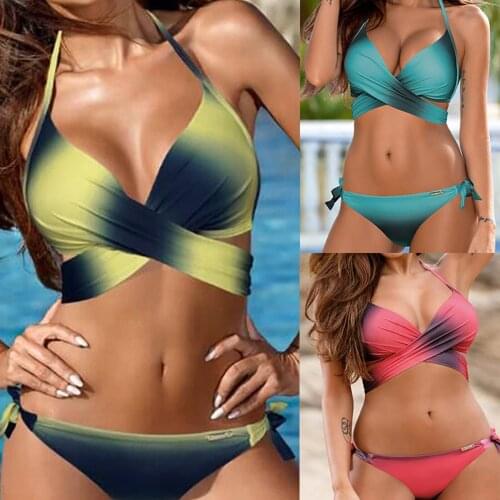 SAGACE gradual change bandage bikini Brazil bikini 2021 summer womens split swimsuit new fashion trend купальник женский слитн