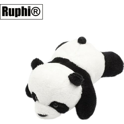 Lying Panda Brooch lying on body cartoon Cute Plush bear doll cloth art pin brooch and clip ornament