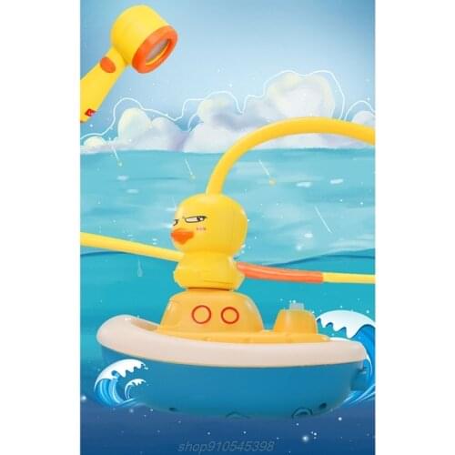 Baby Bathing Toy Sprinkler Head Water Playing Toy Cartoon Duck Shower Fountain Toy Electric Bathtub Spray Toy Je16 21 Dropship