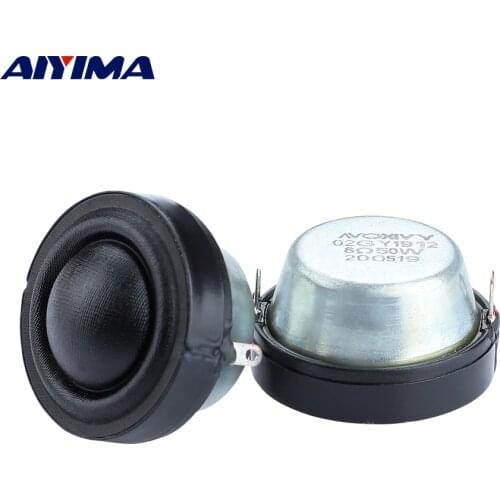 AIYIMA 1.25 Inch Dome Silk Tweeter Speaker Units 8 Ohm 50W Wide Frequency Strong Magnetic Treble Mini Loudspeaker 34MM 2PCS