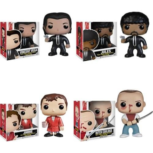 Movies Pulp Fiction#64 Butch Goolidge #65 Jules #62 Vincent Vega #61 PVC Action Figure Collectible Model Toys For Children Gifts