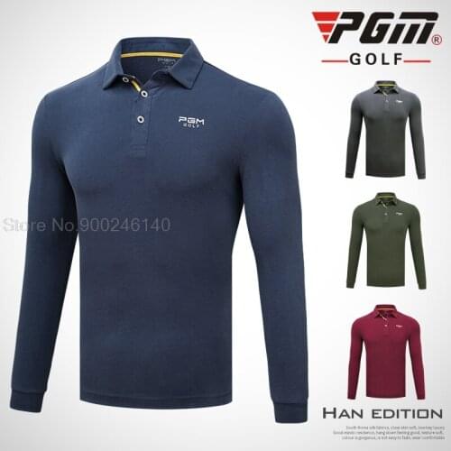 Golf T Shirt Pgm MenS Autumn Winter High Elastic Thickening Clothing Long Sleeve T Shirts For Male Sportswear Size M-XXL