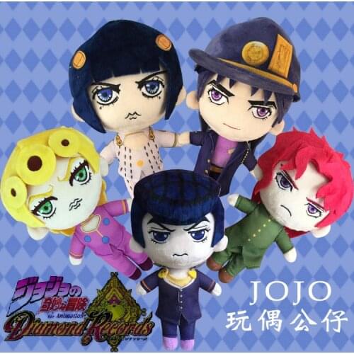 JoJos Bizarre Adventure Golden Wind Kujo Jotaro Giorno Giovanna Bruno Bucciarati Anime Props Soft Doll Plush Toy