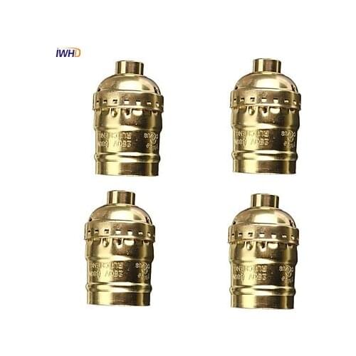 IWHD Aluminum Douille E27 Vintage Edison Lamp Holder Base Industrial Lampholder Soquete E27 Socket Bulb Holder