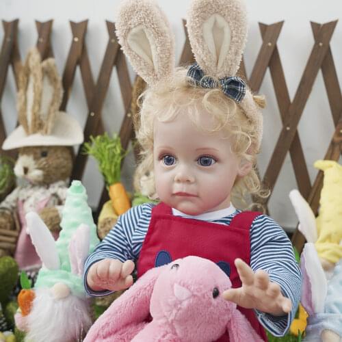 ADFO Reborn Doll Girl 17 Inches Maggi Realistic Soft Vinyl Silicone Dolls For Girls Reborn Baby Doll Handmade Companion Gifts