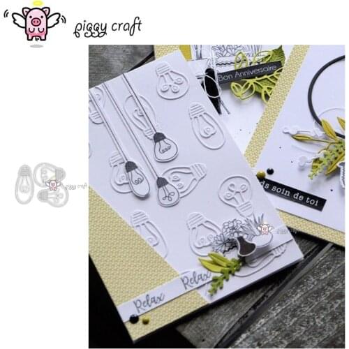 Piggy Craft metal cutting dies cut die mold Light bulb decoration Scrapbook paper craft knife mould blade punch stencils dies
