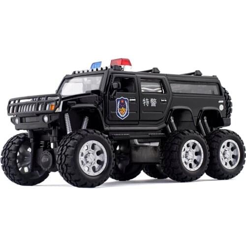 Simulation 1:32 110 Toy Car Large Armed Police Off-road Police Car Car Model Boy Special Police Child Alloy Ambulance