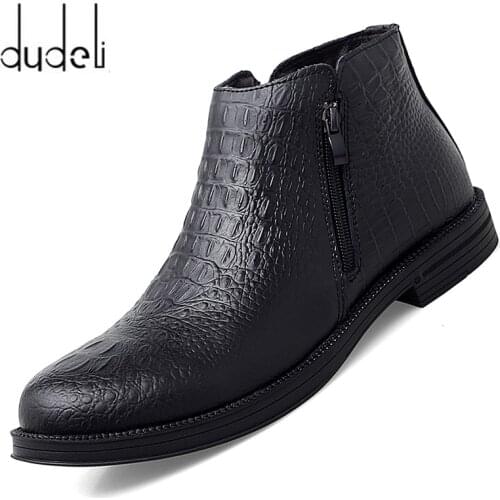 Men Leather Boots 2020 Fashion High-top Tassel Zip PU Leather Shoes Autumn Winter Ankle Boots Men Casual Boots Plus Size 45