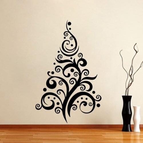 Christmas Tree Wall Stickers Living Room Removable Creative New Year Wall Decals Home Decoration