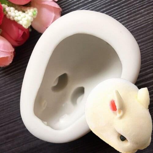 New 3D Cartoon Easter Bunny Soap Silicone Mould Rabbit Mousse Ice Cream Chocolate Candy Mousse Fondant Cake Decorating Tools