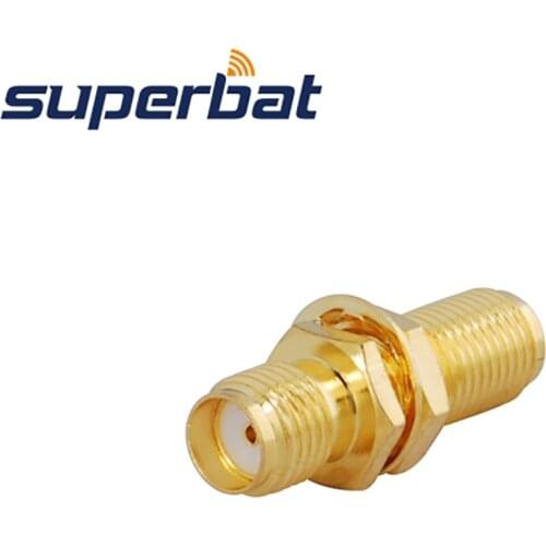 Superbat 5 pcs SMA Adapter SMA Female to Jack Bulkhead Straight RF Coax Connector