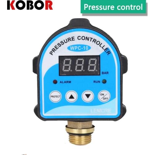 Pressure Control Switch Digital LED Display Water Pump G1/4" G3/8" G1/2" WPC-10,Eletronic Controller Sensor With Adapter