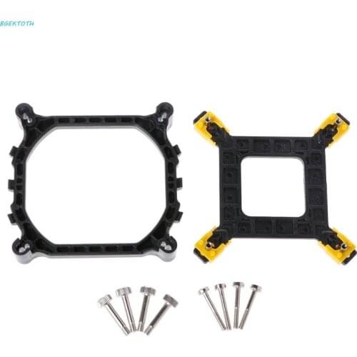 PC CPU Heatsink Mounting Bracket Holder Base Fan Stand Backplate Kit For Intel 115X/1366/2011