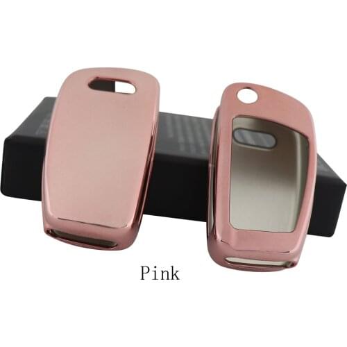 Pink Protective TPU key Case Shell Cover for Audi A1 A3 A4 S3 S4 Q3 Q5 Q7