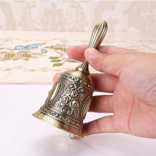 Hand Call Bell Gold Silver Multi-Purpose Bells for Craft Wedding Decoration Alarm School Church Classroom Bar Hotel Vintage Bell
