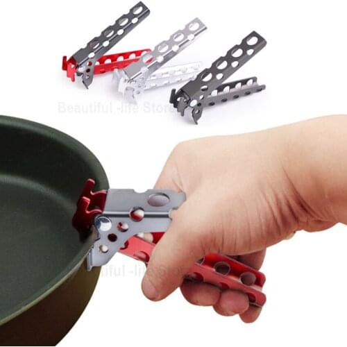Anti-hot Anti-Scald Anti-Skid Pot Pan Bowl Gripper Camping Hiking Outdoor Cooking Picnic Cookware Handle Holder Clip Clamp