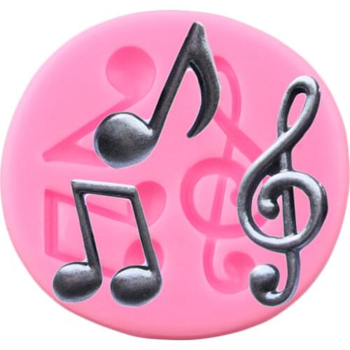 Music Note Trio Silicone Molds Wedding Cupcake Topper Fondant Cake Decorating Tools Candy Resin Clay Chocolate Gumpaste Moulds