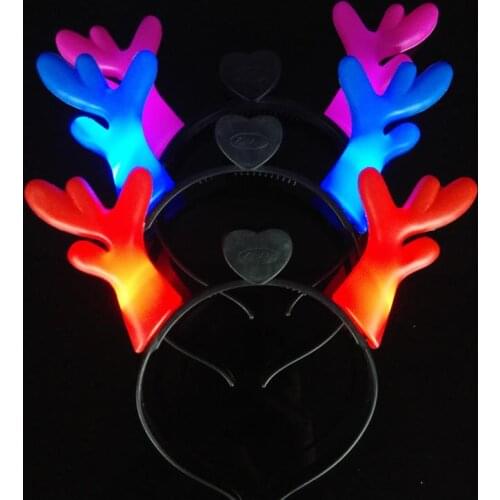Angel Devil glow Headband Fancy Dress Party Flashing Lighting Up Antlers Bow Headbands Fantasy Costume concert Cheer props