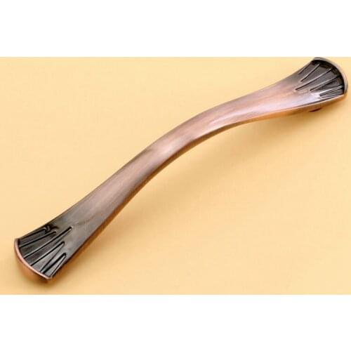 Vintage Antique Copper Handle European Drawer Handle Door Handle Door Wardrobe(C.C.:96mm Length:118mm)