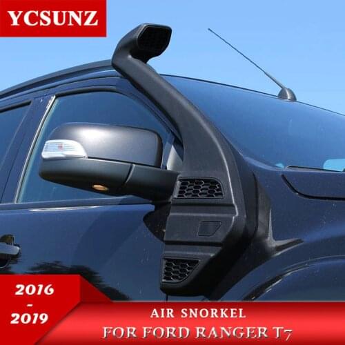 Air Raise Intake Snorkel For Ford Ranger Wildtrak T7 T8 2016 2017 2018 2019 Polyethylene Black UV Resistant Linear