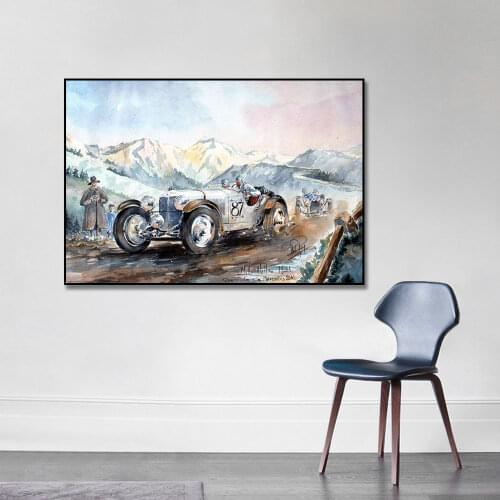 24 Hours Of Le Mans Art Poster Print On Canvas Painting Nordic Poster Wall Art Picture For Living Noom Home Decoration Frameless