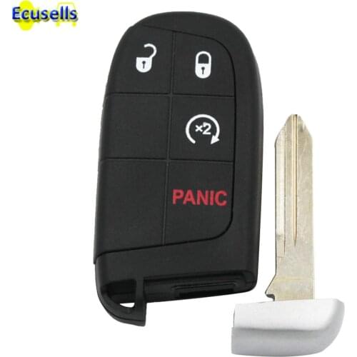 5pcs/lot 4 Buttons Keyless Smart Remote Key Case shell fob for Dodge Journey Dart for Chrysler 300 for Jeep Grand Cherokee
