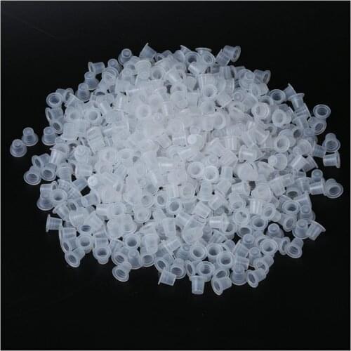 500 Pcs 8mm Small Tattoo Ink Cups Caps for Needle Tip Grip Power Supply Sm
