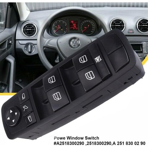 Car styling Good Quality Black Window Master Switch For Benz ML350 W251 X164 GL450 R350 No. A2518300390 2518300390