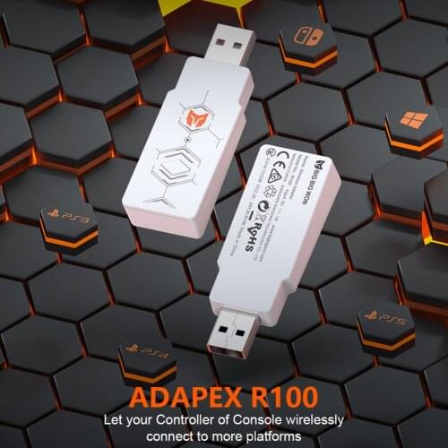 BIGBIG WON R100 USB Wireless Adapter for Windows Switch PS4 PS5 XBOX One S Gamepad Converter Adapter Conversion Port