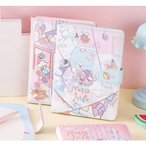 Notebook notebook cute girl heart super thick a5 high value student diary notepad hand ledger magnetic buckle book