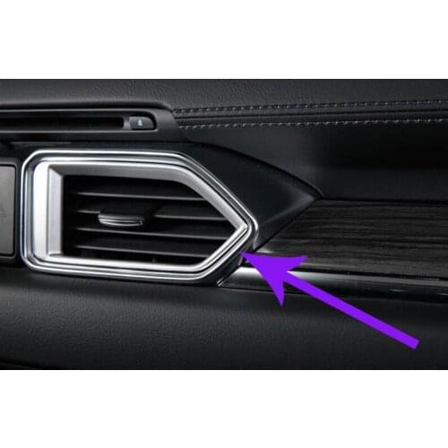 For Mazda CX-5 CX5 2017 2018 ABS Inner Middle Console Air Vent Outlet Cover 2pcs