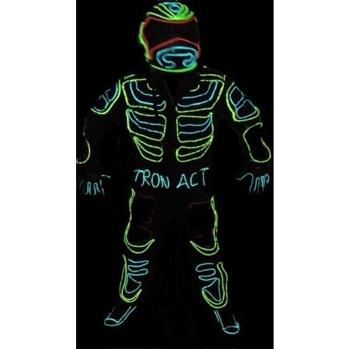 EL Growing Flashing Robot Suit Party event evening performance LED Tron Dance WearBirthday christmas dj show stage Costume