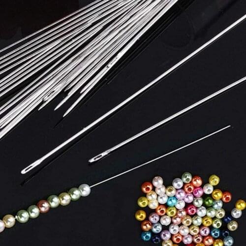 47Pcs Seed Beading Needles Extra Fine Thin Long Straight Needle Jewelry Making