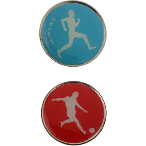 Lightweight Durable Metal + Rubber Football Soccer Badminton Table Tennis Referee Flip Toss Coin Disc 3.5cm