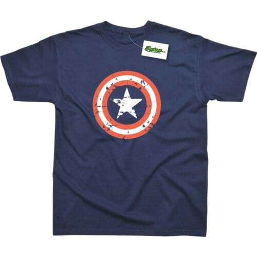 Tshirt Homme 2019 New Print T Shirt Mens Short Sleeve Hot Captain Inspired Comic Book America Superhero Printed T-Shirt