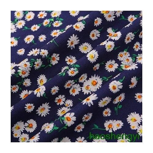 New small floral fabrics, cotton daisies pastoral printing clothing fabrics