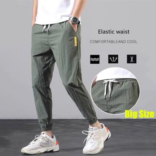 New Ultra-thin Summer Casual Pants for Men Outdoor Big Size Sport Fashion Light Weight Comfortable Loose Cool Running Pants